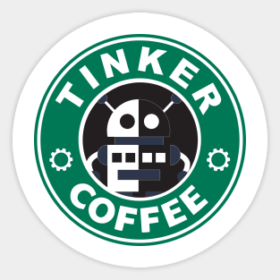 Tinker Forward Robot Coffee Sticker